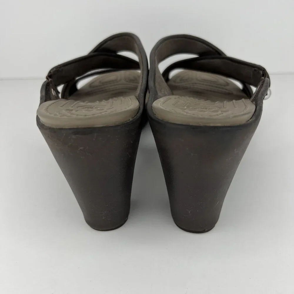 Crocs Cyprus IV Slip-On Sandal Heels Womens Size 9 Strappy Open-Toe Shoes - Picture 4 of 9